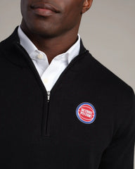 NBA Commuter® 1/4 Zip Sweater -- Black -- Detroit Pistons