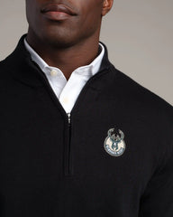 NBA Commuter® 1/4 Zip Sweater -- Black -- Milwaukee Bucks