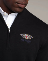 NBA Commuter® 1/4 Zip Sweater -- Black -- New Orleans Pelicans