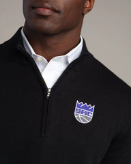 NBA Commuter® 1/4 Zip Sweater -- Black -- Sacramento Kings