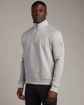 NBA Heritage Midweight 1/4 Zip -- Heather Gray -- Detroit Pistons