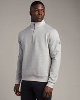 NBA Heritage Midweight 1/4 Zip -- Heather Gray -- Milwaukee Bucks