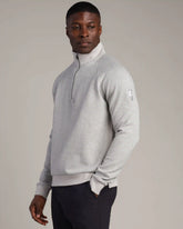 NBA Logo Heritage Midweight 1/4 Zip -- Heather Gray