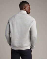NBA Logo Heritage Midweight 1/4 Zip -- Heather Gray