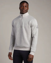 NBA Heritage Midweight 1/4 Zip -- Heather Gray -- Portland Trailblazers