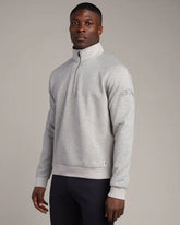 NBA Heritage Midweight 1/4 Zip -- Heather Gray -- San Antonio Spurs
