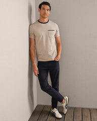 Origin Pocket Tee - Slim -- Teak Brown Stripe