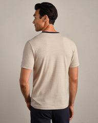 Origin Pocket Tee - Slim -- Teak Brown Stripe