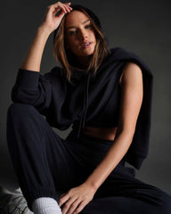 Signature Rib Hoodie -- Navy Blue