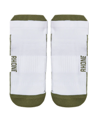Essentials Ankle Sock -- White/Olivine