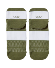 Essentials Ankle Sock -- White/Olivine