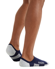 Essentials No Show Sock -- Navy/Heather Gray