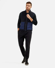 Sherpa Fleece Vest -- Black