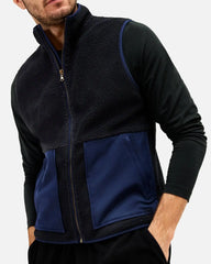 Sherpa Fleece Vest -- Black