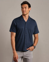 Palms Camp Collar Shirt -- True Navy