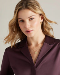 Party Blouse -- Brown Berry