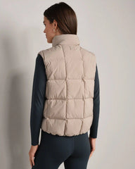 Powder Puffer Down Vest -- Beige Stone