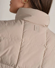 Powder Puffer Down Vest -- Beige Stone