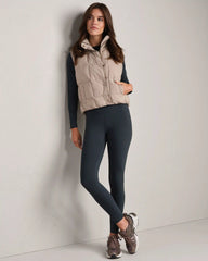 Powder Puffer Down Vest -- Beige Stone