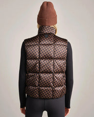 Powder Puffer Down Vest -- Chestnut Brown Houndstooth