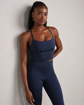 PowerShine Longline Bra -- Navy Blue