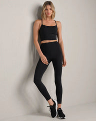 PowerShine Longline Bra -- Pure Black