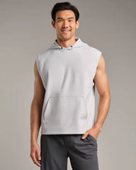 Range Sleeveless Hoodie -- Sleet Gray