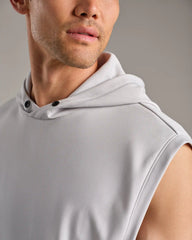 Range Sleeveless Hoodie -- Sleet Gray