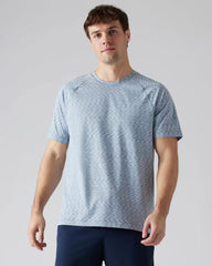 Reign Tee -- True Blue/Aquamarine Space Dye