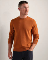 Resolve Pique Sweater -- Dark Caramel