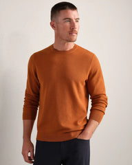 Resolve Pique Sweater -- Dark Caramel