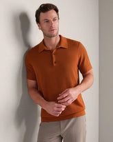 Resolve Pique Sweater Polo -- Dark Caramel