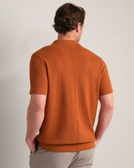 Resolve Pique Sweater Polo -- Dark Caramel