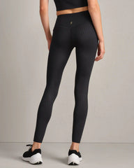 Revive™ 7/8 Legging -- Pure Black Houndstooth