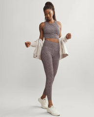 Revive™ 7/8 Legging -- Taupe Mist Dot