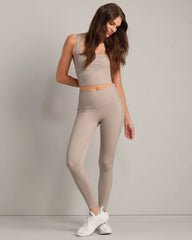 Revive™ Rib Longline Bra -- Beige Stone
