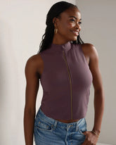 Revive™ Rib Zip Tank -- Deep Mauve