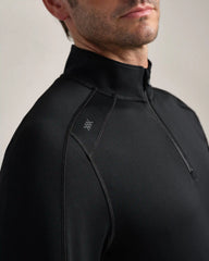 Rise 1/4 Zip -- Pure Black