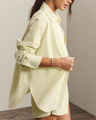 Saltair Button Up -- Citron Stripe