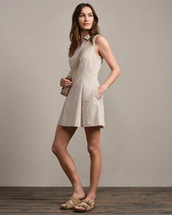Saltair Dress -- Taupe Stripe