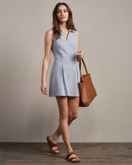 Saltair Dress -- Washed Navy Stripe