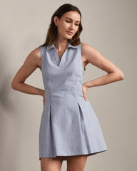 Saltair Dress -- Washed Navy Stripe