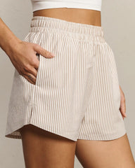 Saltair Short - Lined -- Taupe Stripe