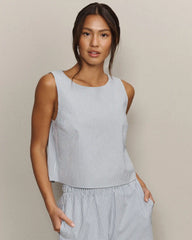 Saltair Tank -- Washed Navy Stripe