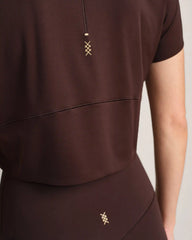 Serene Cropped Short Sleeve -- Dark Espresso