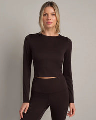 Serene Fitted Long Sleeve -- Dark Espresso