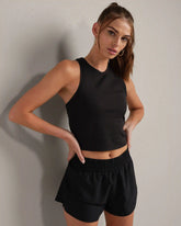 Serene Fitted Rib Tank -- Black