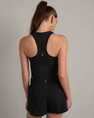Serene Fitted Rib Tank -- Black