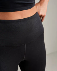 Shimmer 7/8 Legging -- Pure Black