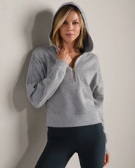 Signature Rib 1/2 Zip -- Heather Gray